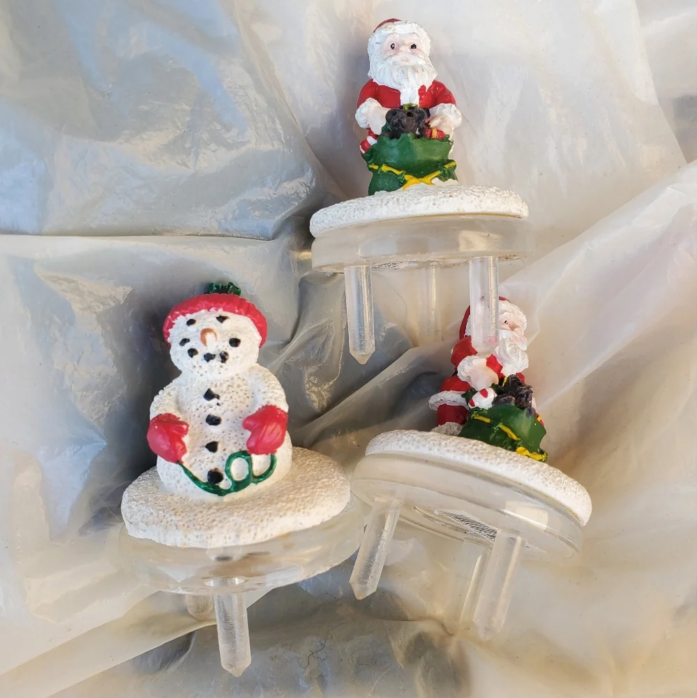 Lot of 4 Santa snow man pie pizza SAVER stand